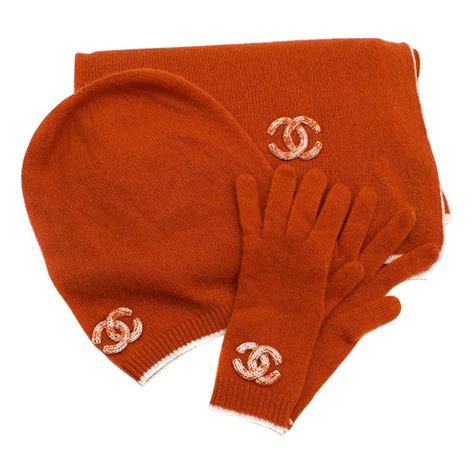 chanel hat and scarf